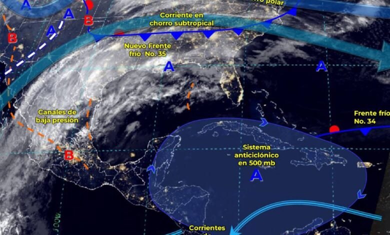 Se extiende canal de baja presión sobre el noreste de México