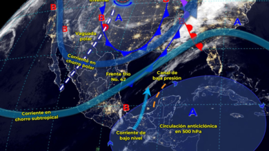 Frente frío No. 42 se desplazará sobre el Golfo de México