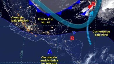 Frente frío No. 41 que recorrerá el Golfo de México y la Península de Yucatán