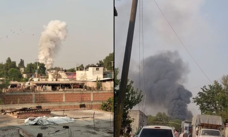 Reportan explosión de un polvorín de pirotecnia en Tultepec