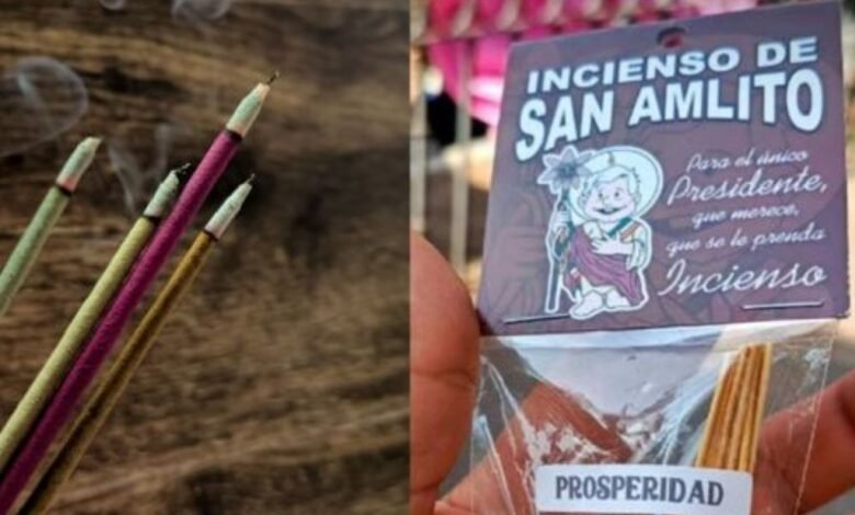 Venden inciensos de "San AMLITO" previo a Semana Santa