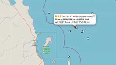 Nuevo enjambre sísmico sacude Loreto, el mayor fue de 4.8 grados