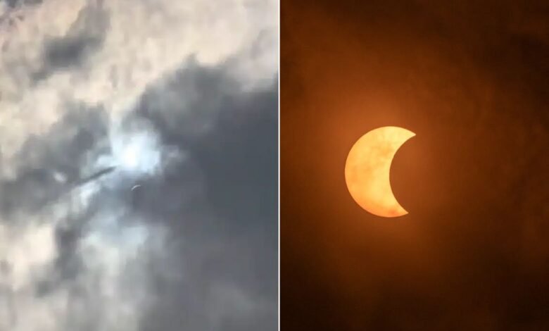 Video: Captan a OVNI volando durante el eclipse en EU