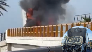 Se incendia un vehículo en el puente de Punta Ballena en Los Cabos
