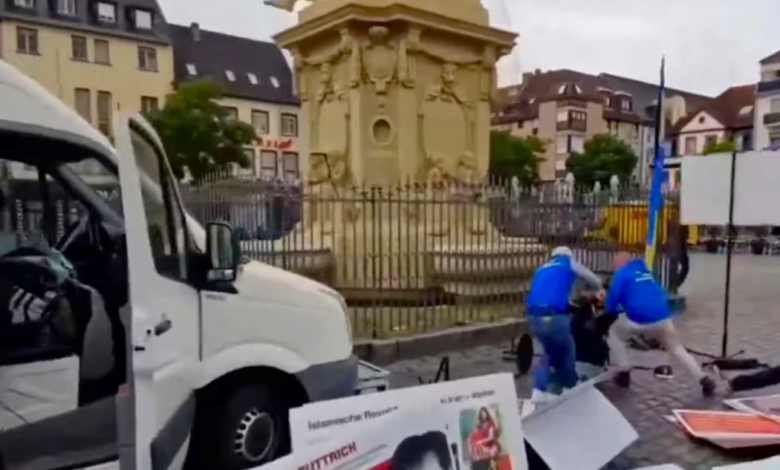 Video: Terror en Alemania, un hombre atacó a tres personas durante mitin contra el Islam