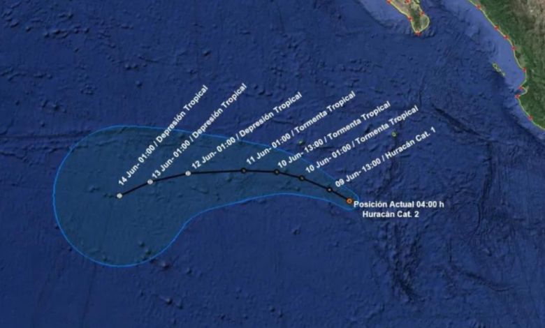 Así va la trayectoria del Huracán Aletta, podría impactar a Baja California Sur