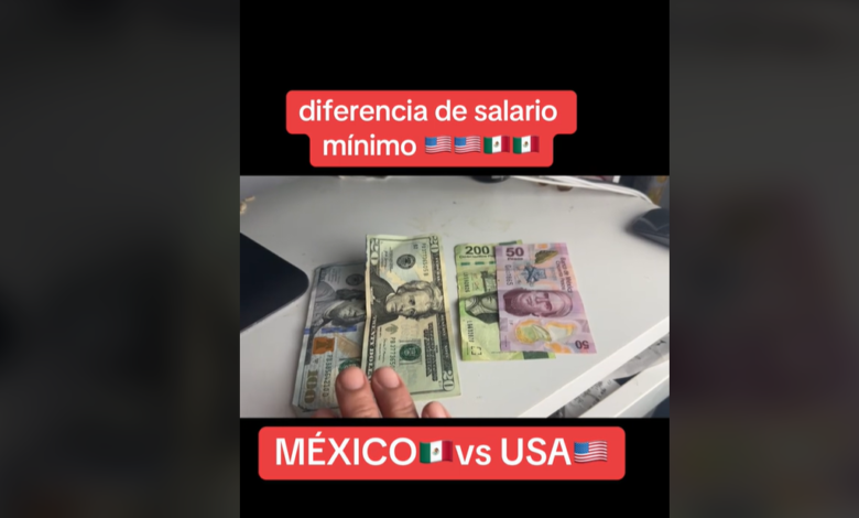 ¡Abismal brecha! Mexicano viraliza comparación del salario mínimo en EEUU vs México