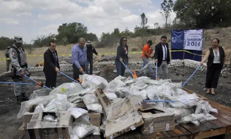 Fiscalía Capitalina y Sedena destruyeron 51 mil dosis de droga