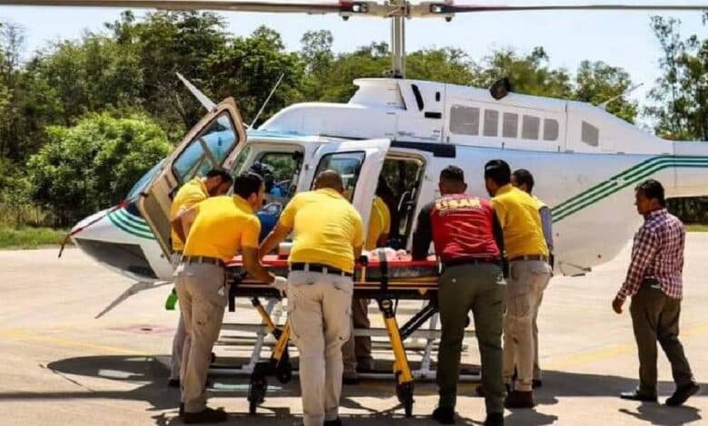 Trasladan vía aérea a menor quemado durante incendio en Guasave