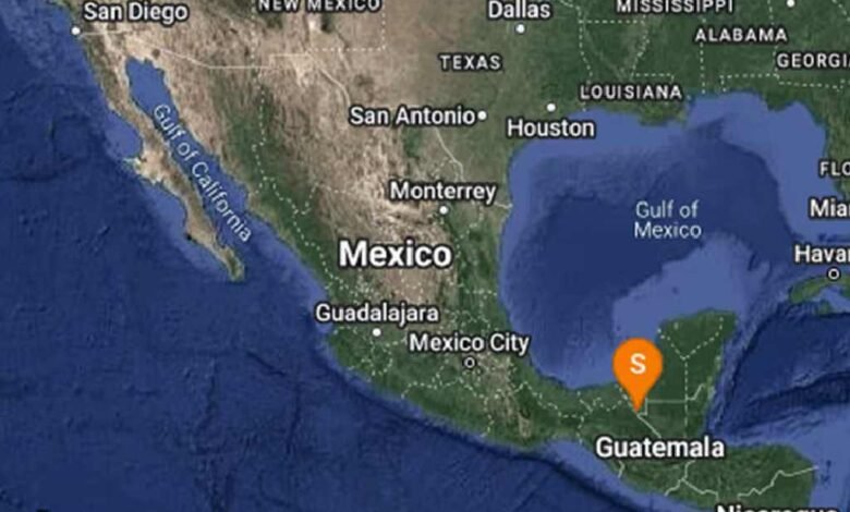 Se registra sismo de magnitud 4.4 en Tenosique, Tabasco