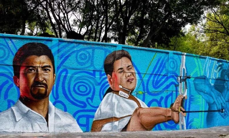 Pintan 16 murales en Tlalpan para honrar a atletas mexicanos