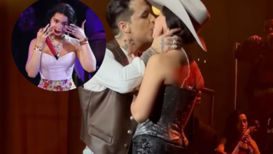 Ángela Aguilar se queja por no poder acompañar a su esposo Christian Nodal