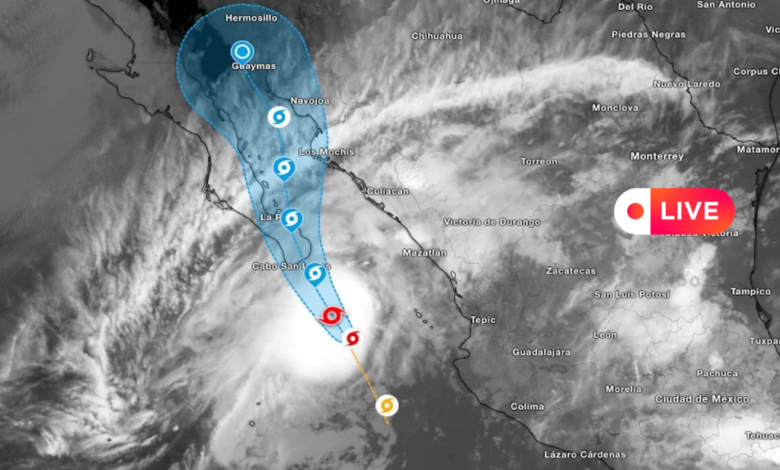 EN VIVO: Trayectoria de la Tormenta Tropical Ileana, se aproxima a Los Cabos, Baja California Sur