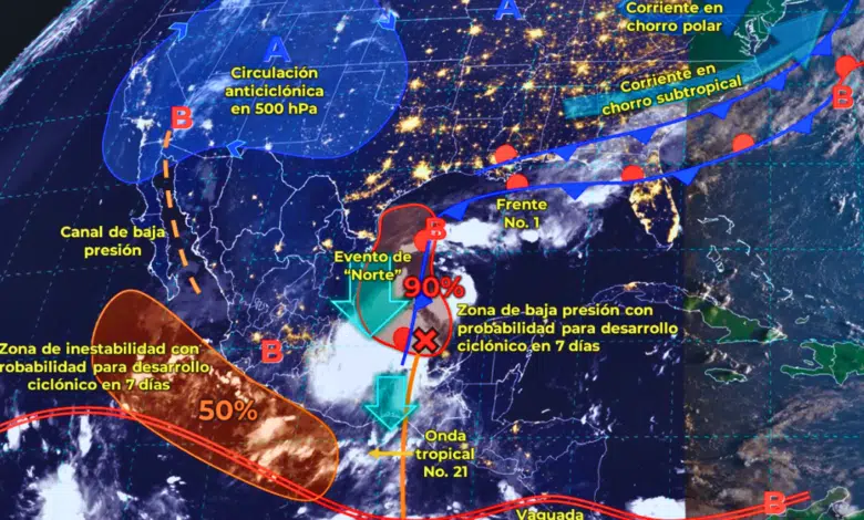 Lluvias extraordinarias en el oriente y sureste del país