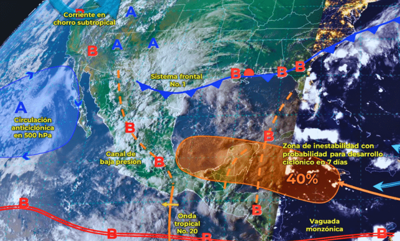 Se prevén lluvias intentas en el noreste, norte, occidente, oriente, sur y sureste del país