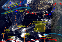 Aviso meteorológico: Lluvias intensas en sureste del país