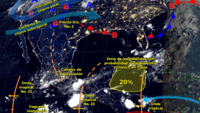 Aviso meteorológico: Lluvias intensas en sureste del país