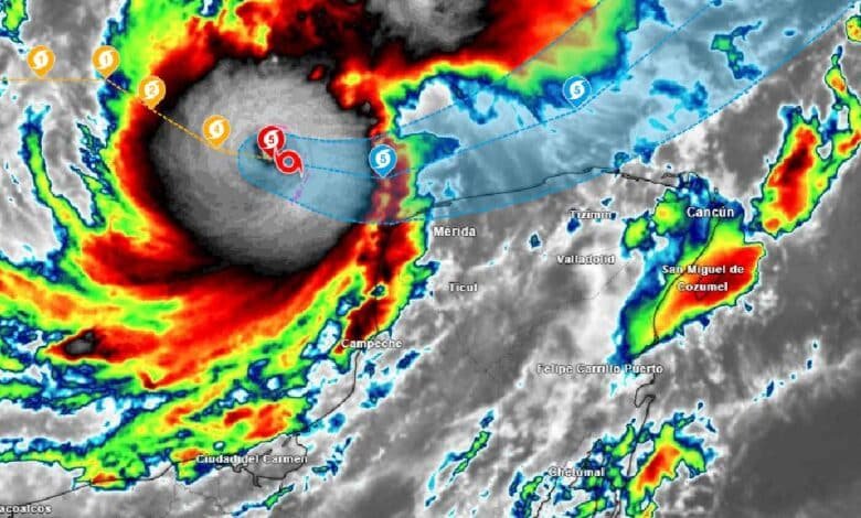 El Huracán Milton alcanza la categoría 5 y pone en alerta a Yucatán