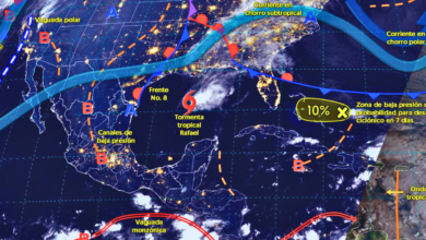 Se pronostican lluvias puntuales fuertes en el sureste de México