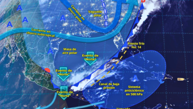 Frente Frío 14 mantendrá evento “Norte” en el Istmo y Golfo de Tehuantepec