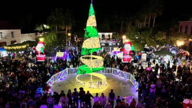 Inician los festejos decembrinos en Loreto con el encendido del árbol navideño