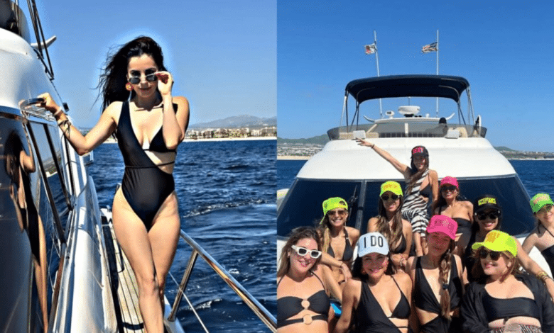 Martha Higareda despide su soltería en Los Cabos a bordo de un lujoso yate