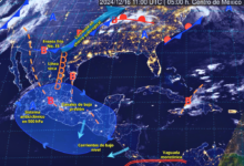 Se prevén rachas de viento fuertes en zonas del noroeste, centro, oriente y sureste de México