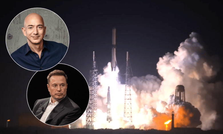 Elon Musk felicita a Jeff Bezos tras el exitoso lanzamiento del cohete New Glenn