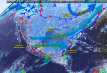 Alerta por lluvias y evento de Norte en el sureste de México