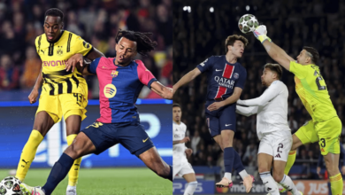 Barcelona y PSG imagen editada de partidos de futbol