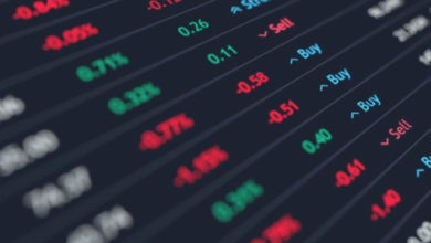 Imagen de datos de la bolsa de valores