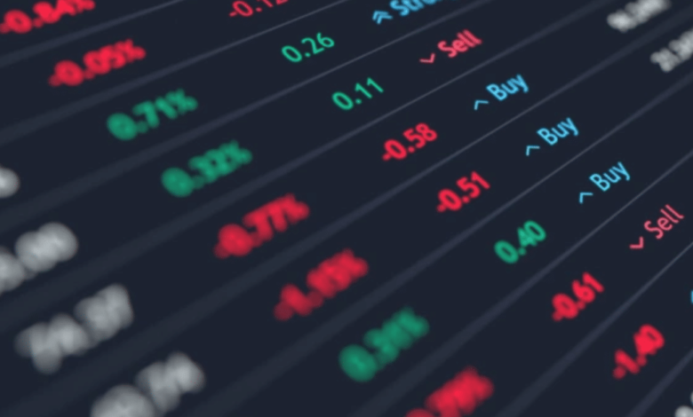 Imagen de datos de la bolsa de valores