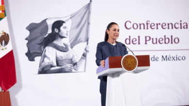 Presidenta Claudia Sheinbaum, en conferencia mañanera